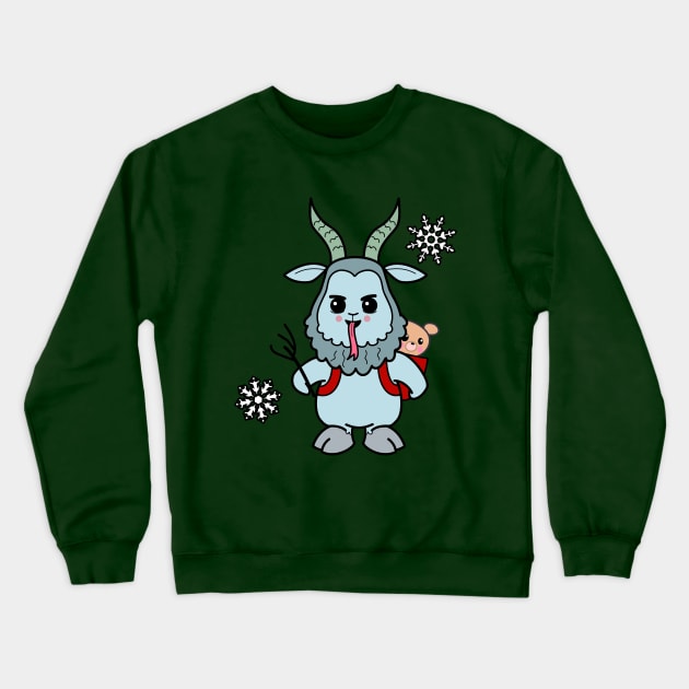 Yami Kawaii Krampus Crewneck Sweatshirt by AtomicBullfrog